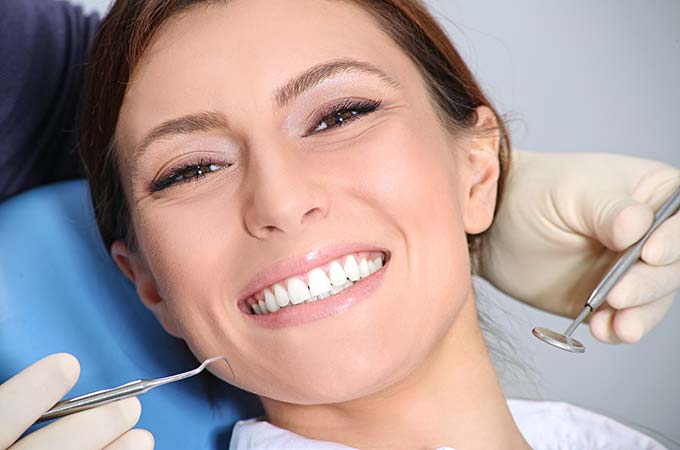 woman at dental exam